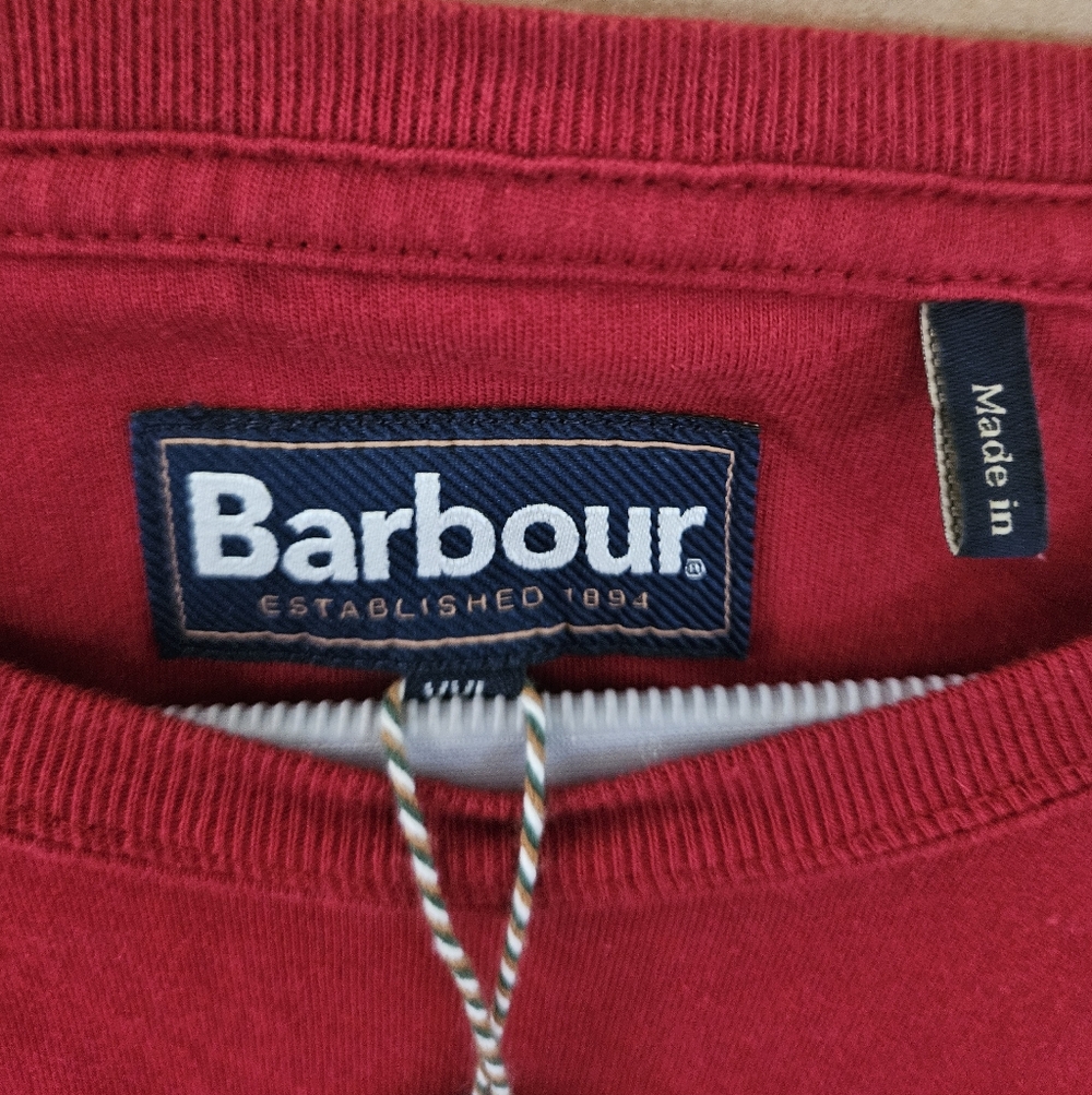 Barbour Red 'Storm Force' Lighthouse Graphic Tee Nwt Xxl CL0052 - Picture 2 of 7